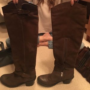 Steve Madden over the knee brown boots