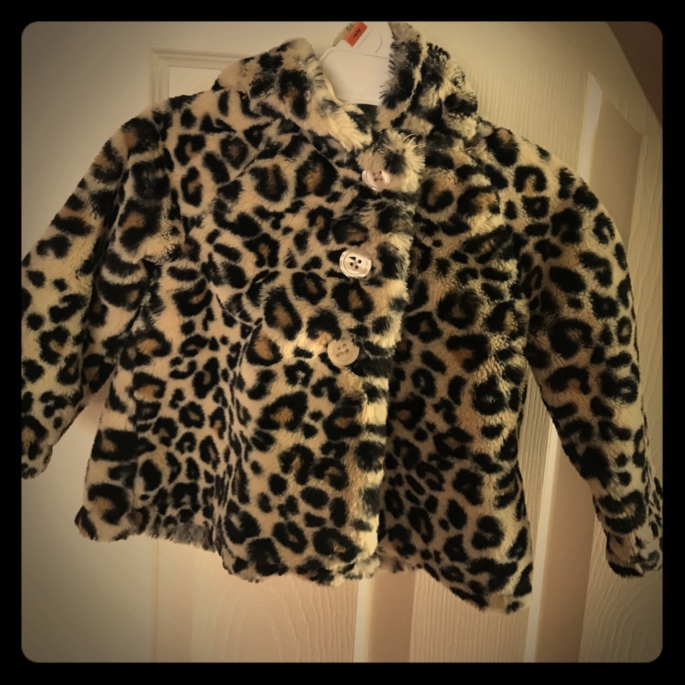 Crazy 8 Faux Leopard SUPER SOFT jacket 12-18 m
