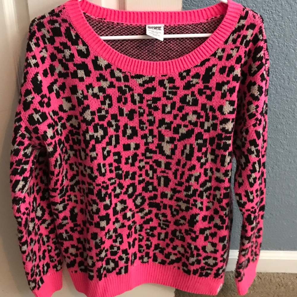 Pink oversized crew sweater!