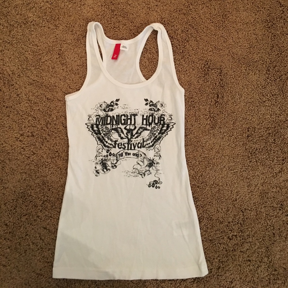 NEW Racer back white tank size 2