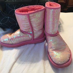 Pink sparkly Uggs