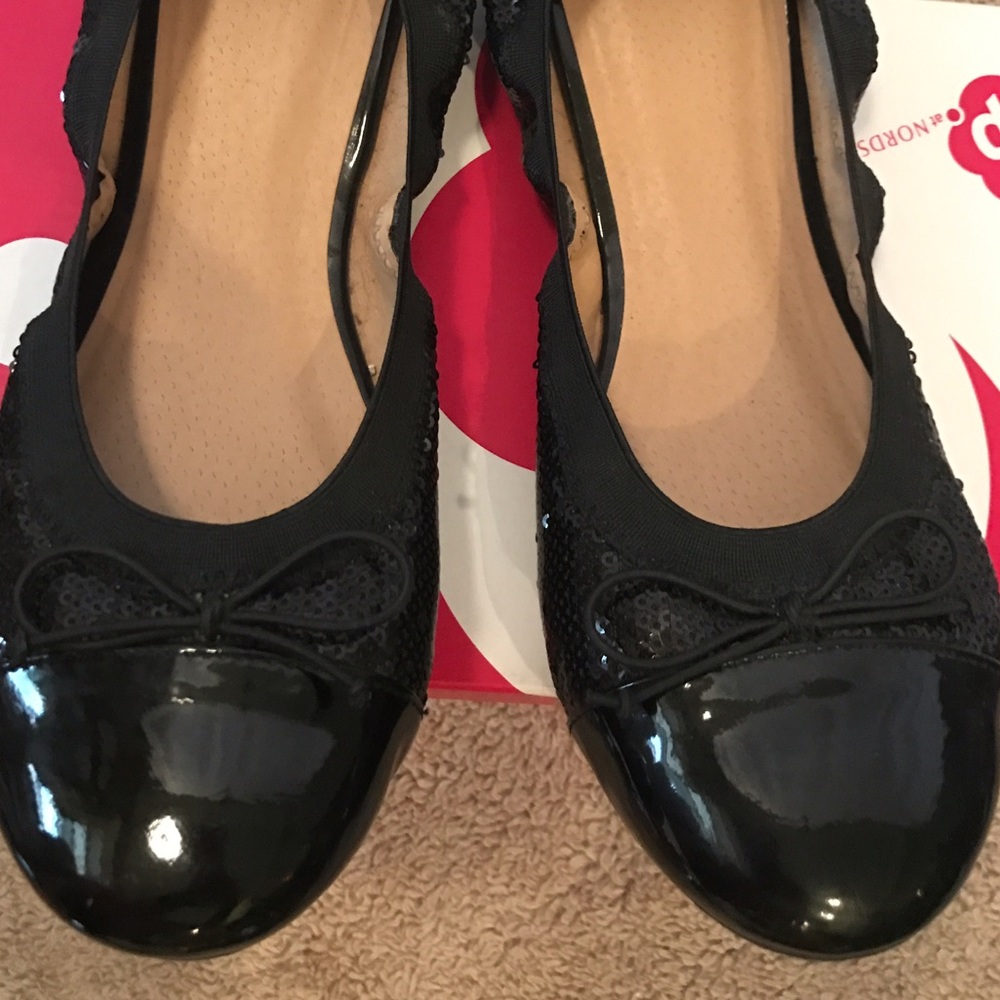 bp Nordstrom Black Sequins Ballerina Flats 9
