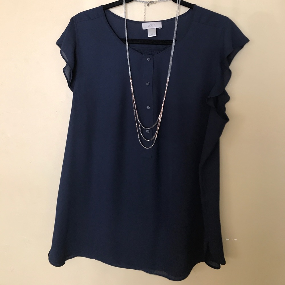 Woven flutter sleeve top