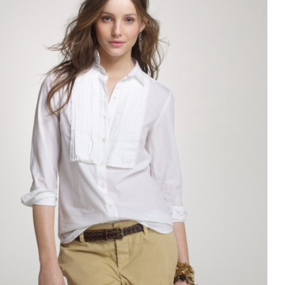 J. Crew Cotton tuxedo shirt