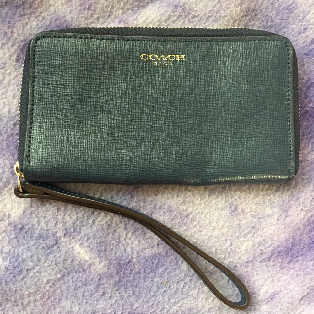 AUTHENTIC Coach Navy Blue Wristlet