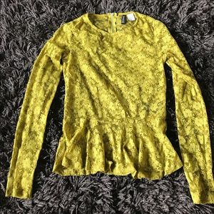 🔥NWOT! Sheer Lace Peplum Top! 💕