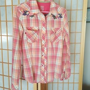 Vigoss embroidered multiple color flannel