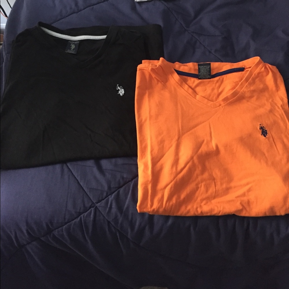 Two USPA V-neck tees