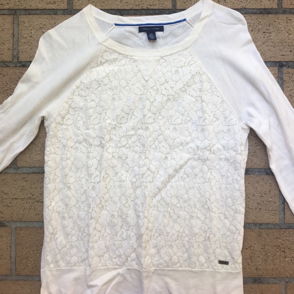 Long sleeve cream blouse - Picture 1 of 2