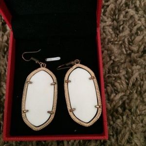 White earrings like Kendra Scott but not