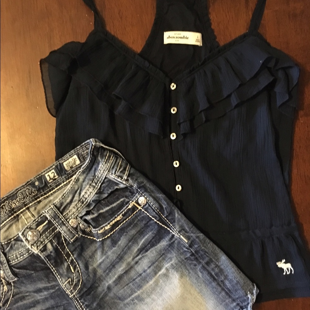 Girl Miss Me Shorts & Abercrombie Tank