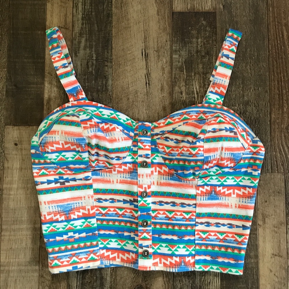 Super cute Aztec Print Cropped Top