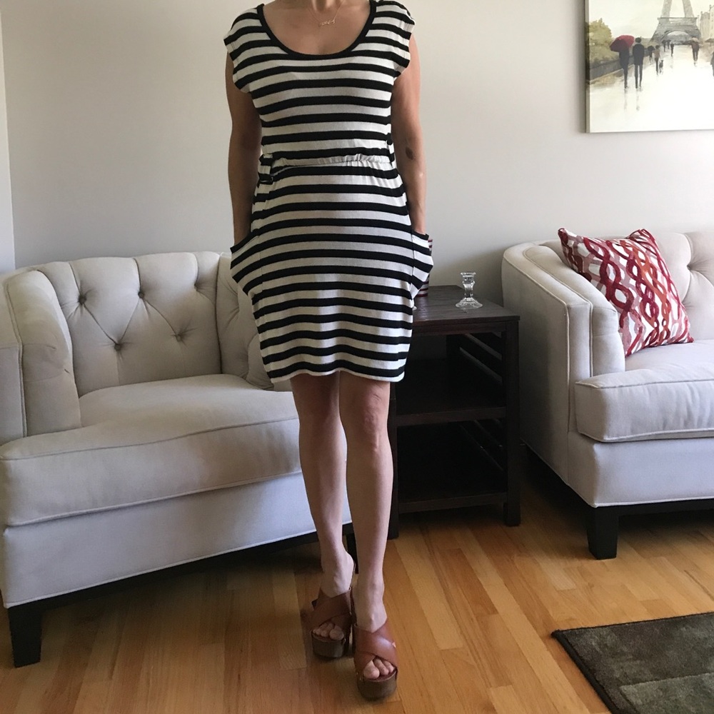 Stripped Dress with Pockets