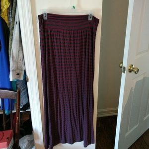 Striped maxi skirt