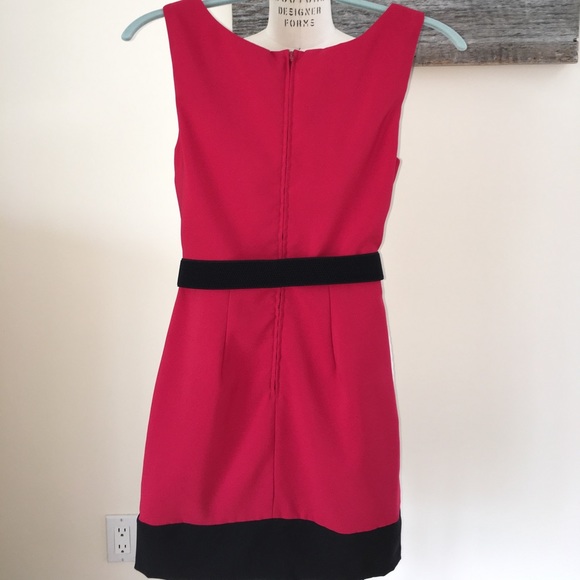 BCX Red Color Block Mixed Media Dress - Picture 5 of 5