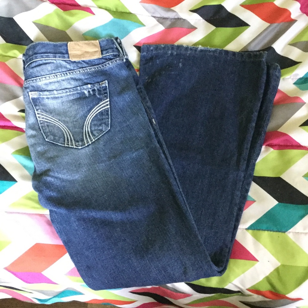 Hollister Factory Distressed Bootcut Jeans