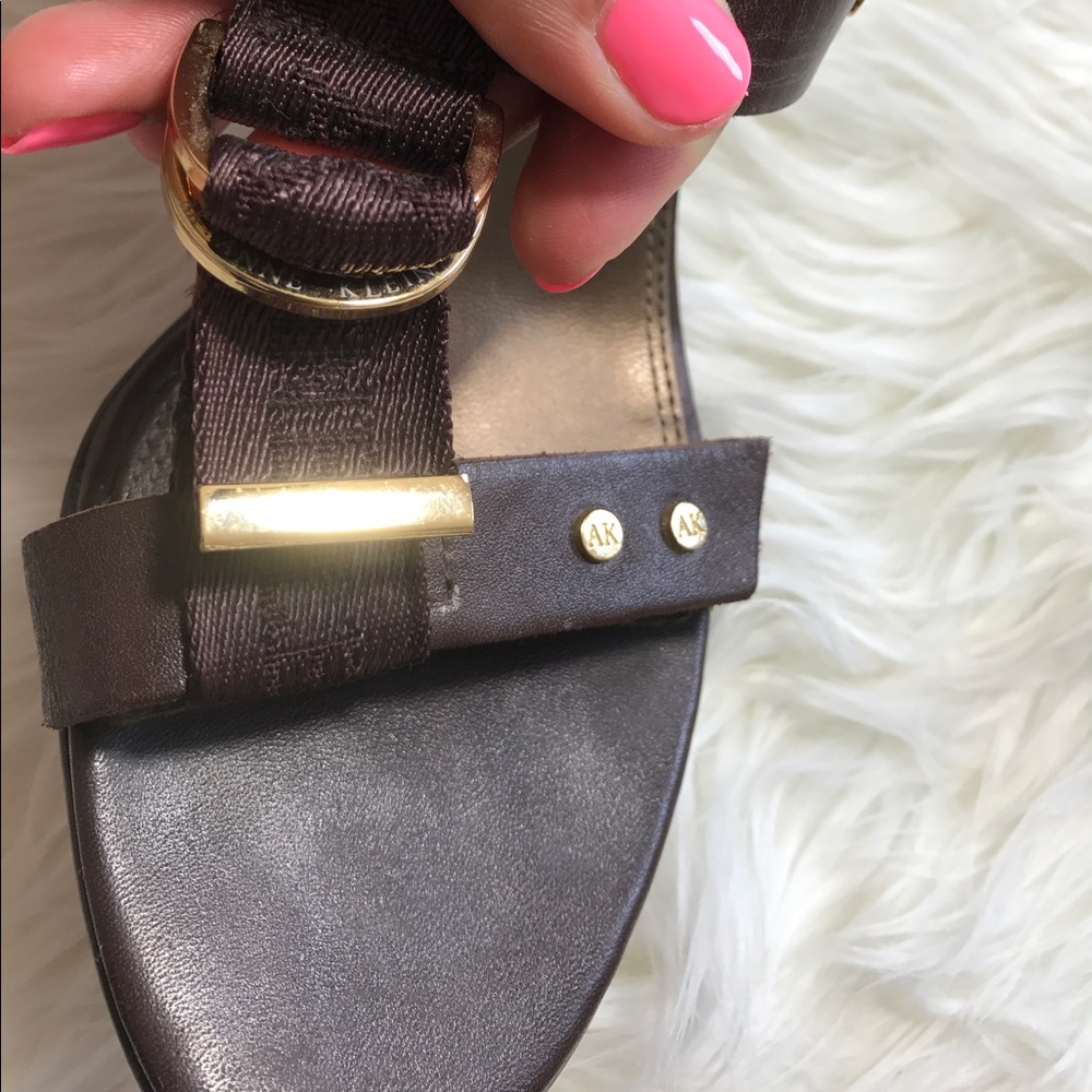 AK Anne Klein Leather/cloth sandal