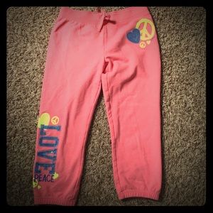 Justice salmon capri sweats with sequin details