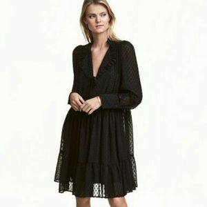 NWT black chiffon dress