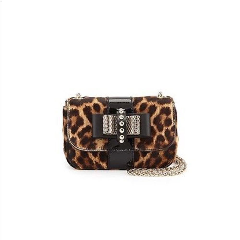 Louboutin Sweet Charity Calf Leopard Cross Bag