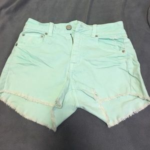 Mint High Waisted Shorts
