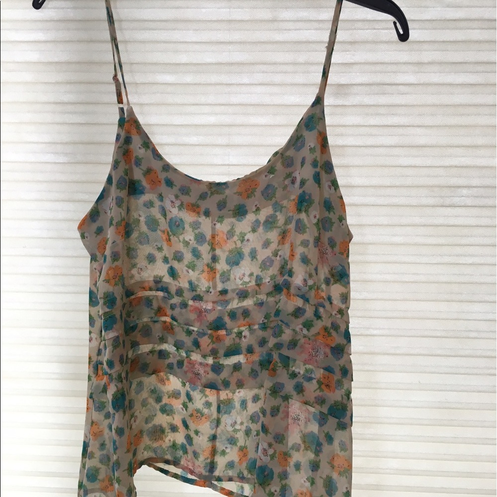 Lush strappy floral tank