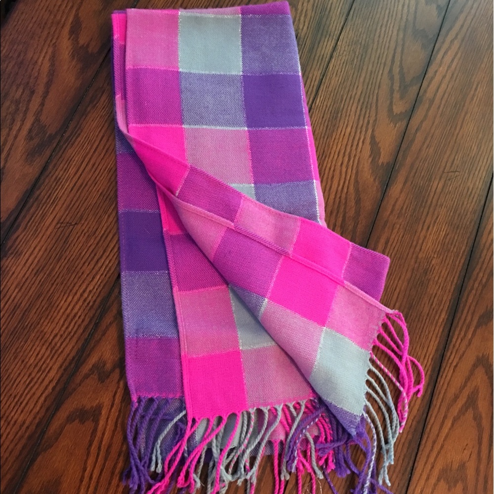 Pink plaid Scarf
