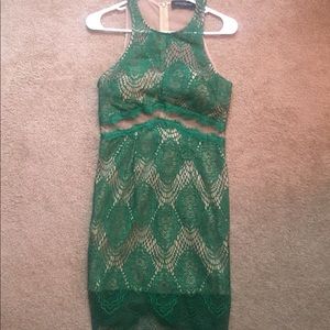 AKIRA emerald green dress