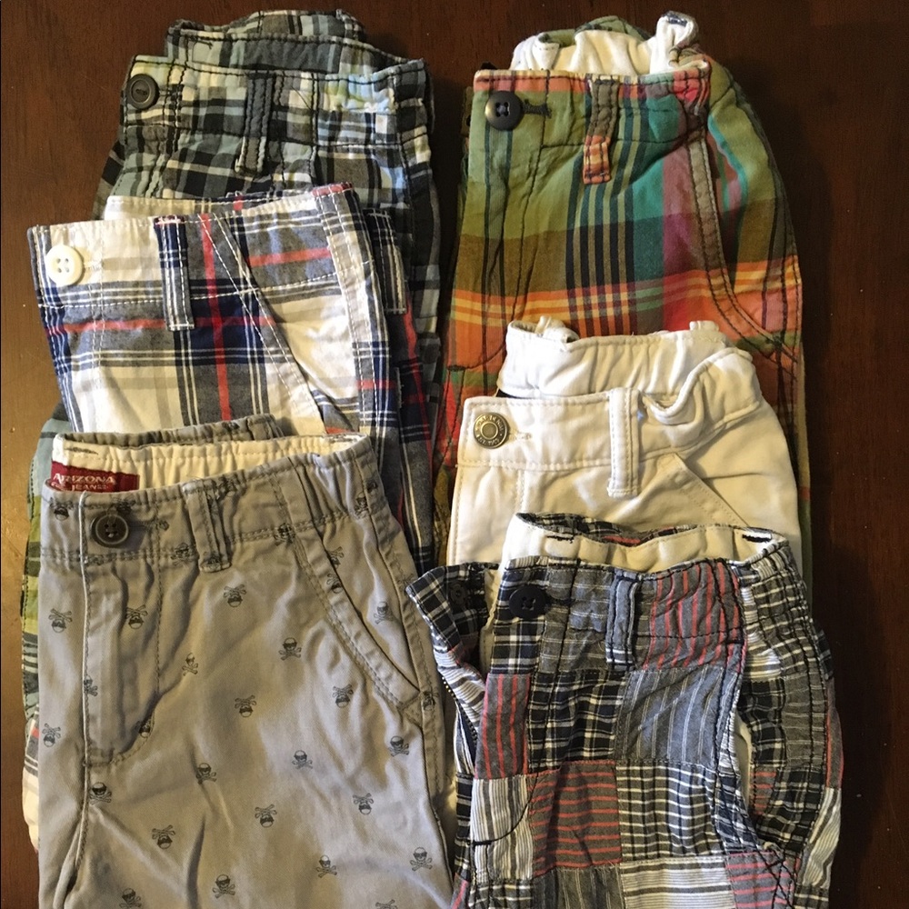 6 Pairs boys Madras Shorts size 6