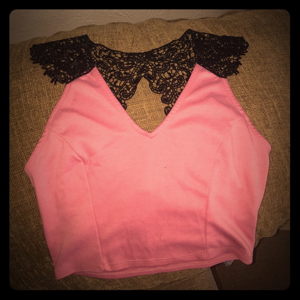 Adorable pink crop top