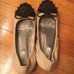 Simply Vera pink and black ballet flats size 8