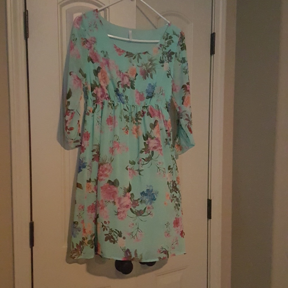 Pink blush maternity dress