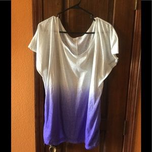White and purple ombré top