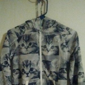 Adorable kitten windbreaker