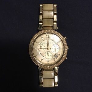 Michael Kora Gold and Ivory watch