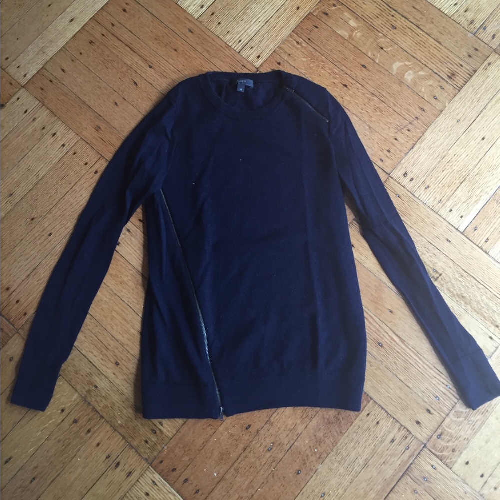J.Crew wool sweater with zipper details