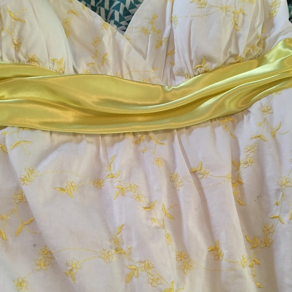 Yellow flowered dress