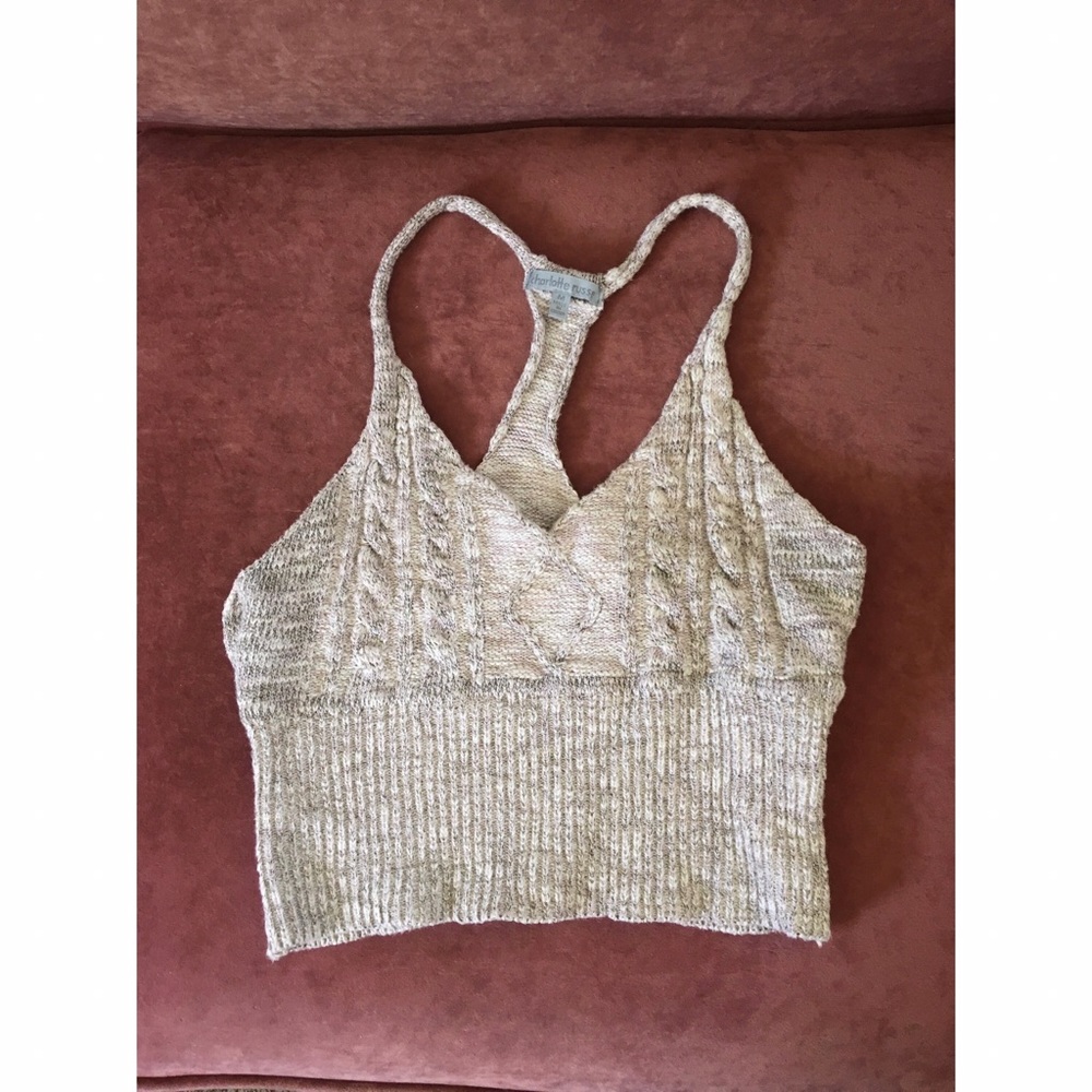 Charlotte Russe knit sweater crop top