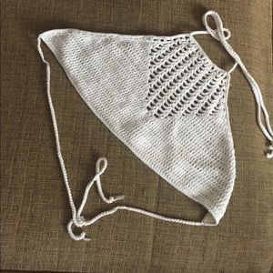 White crochet crop top