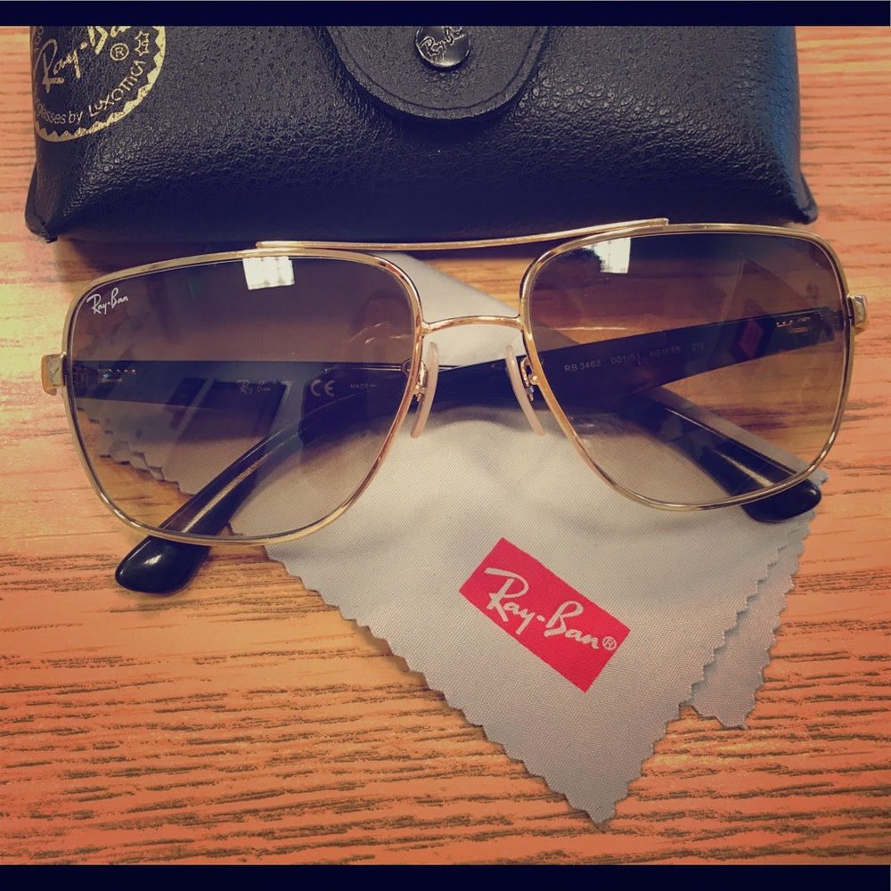 RayBan Sunglasses - Gold Rim & Tortoise Edges