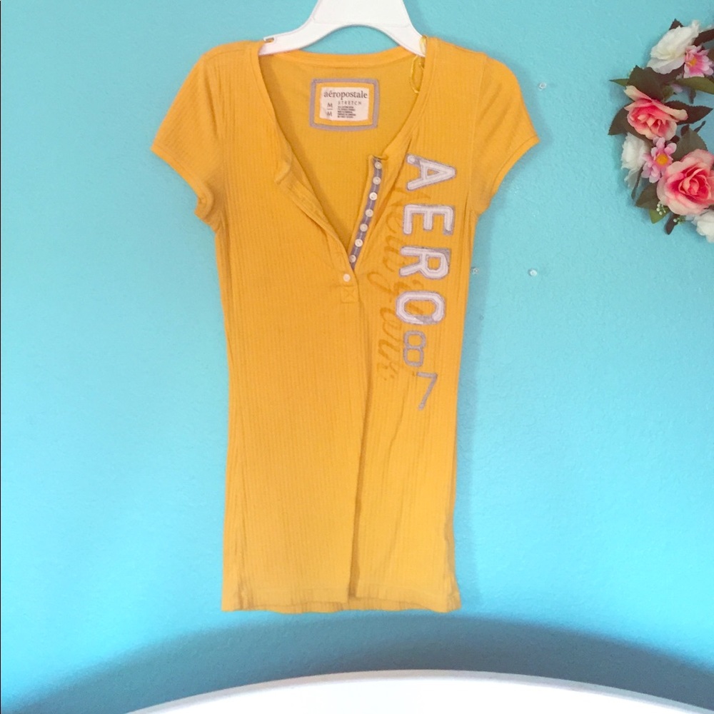 Yellow Aeropostale shirt