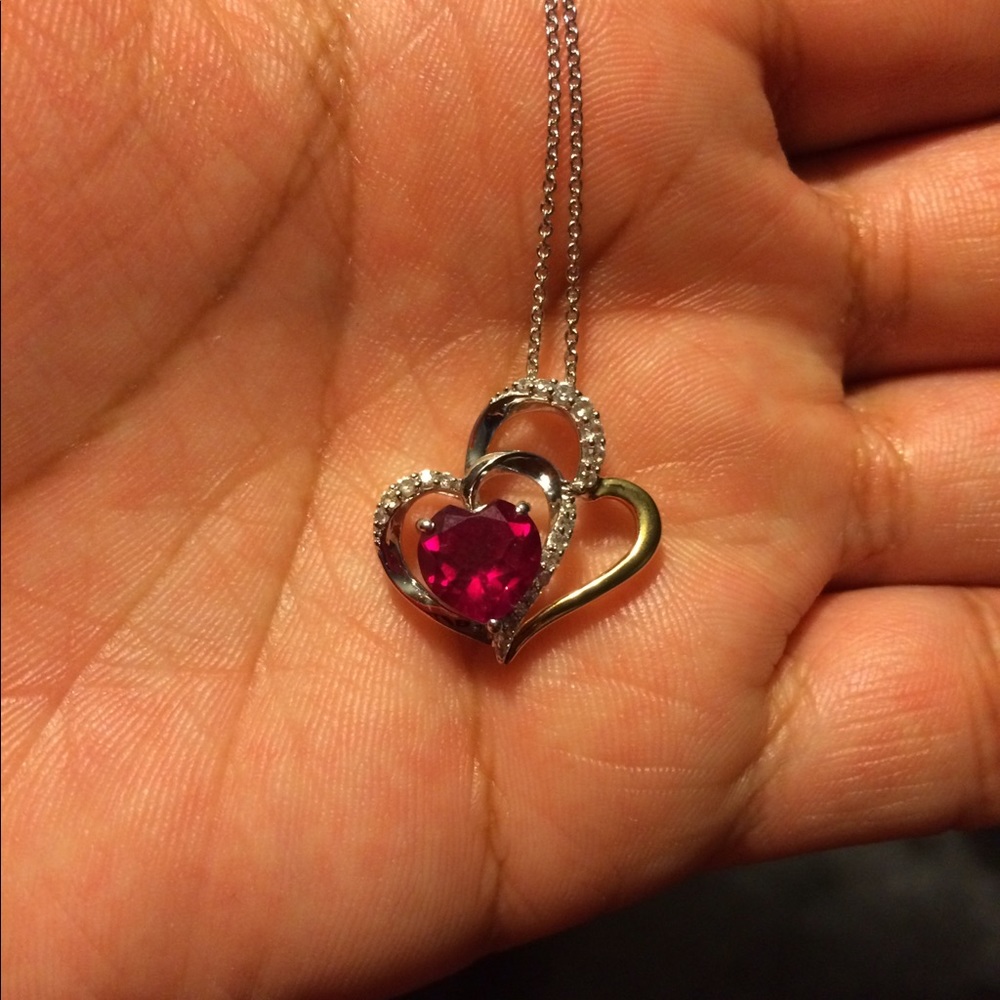 Sterling silver heart necklace