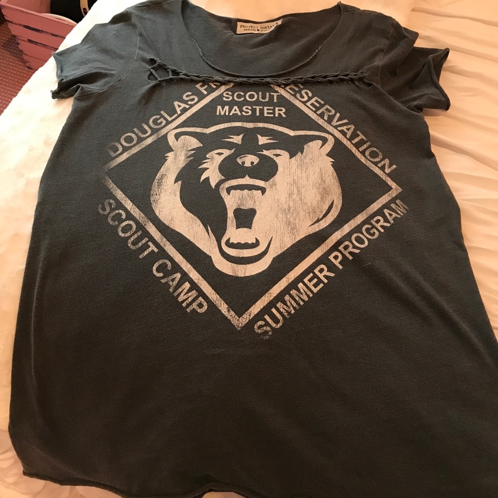 Project Social T charcoal grey scout master t