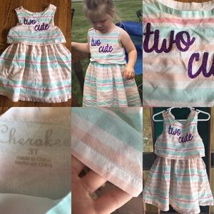 3T toddler custom Cherokee dress. Two Cute