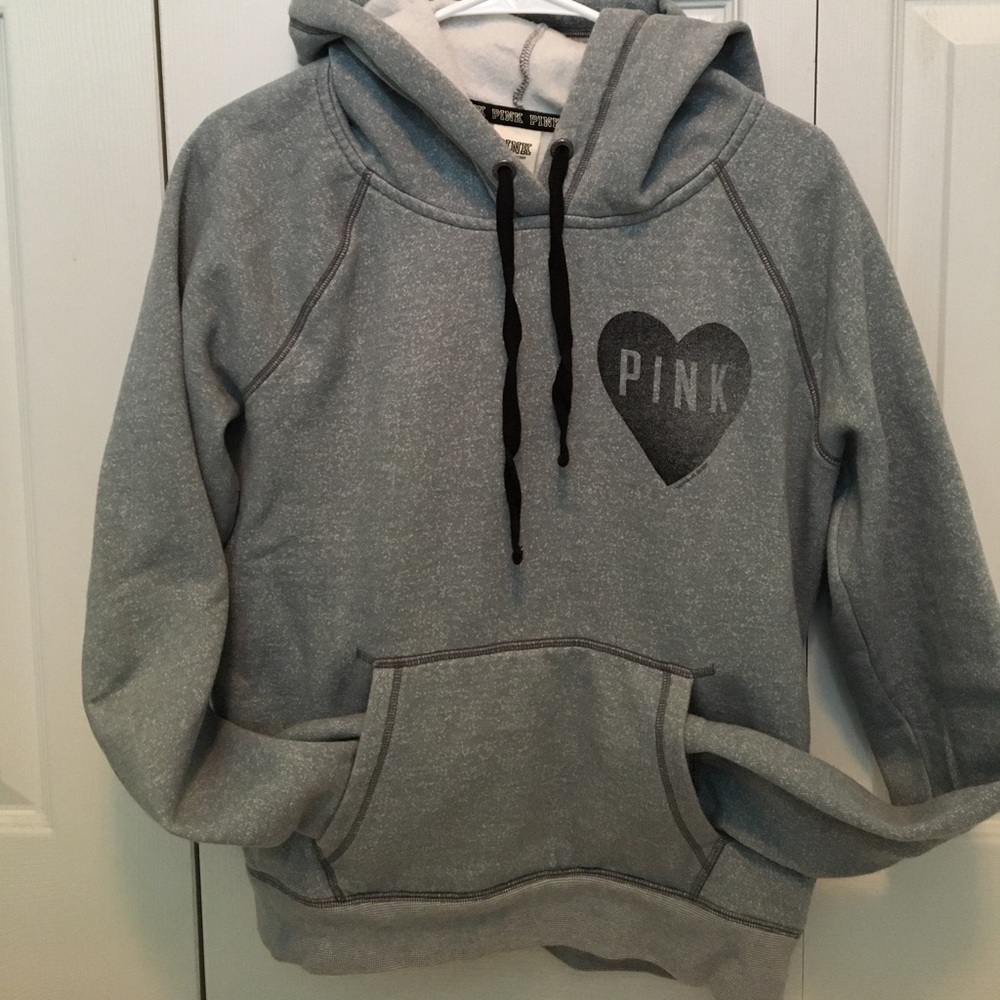 Victoria Secret PINK Gray Hoodie! Size: Large