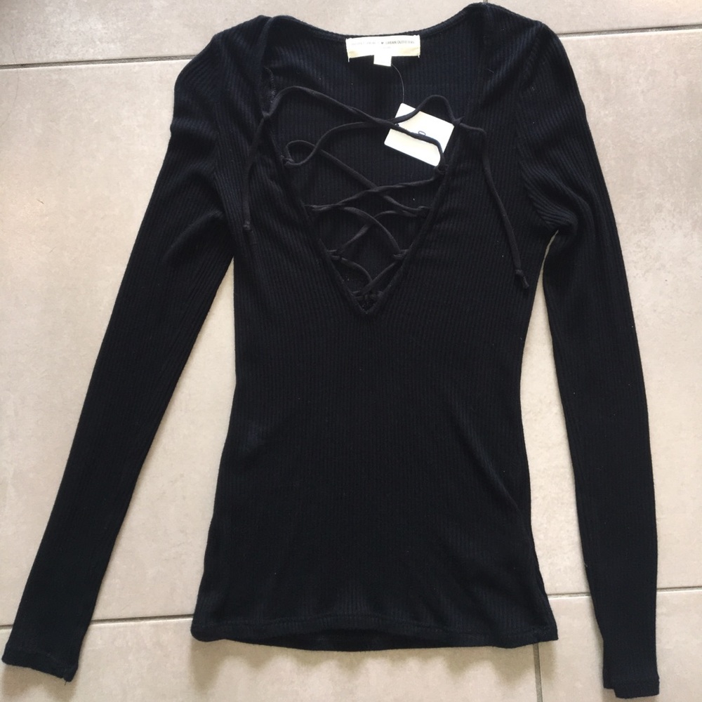 NWT Urban Outfitter Lace-Up Longsleeve