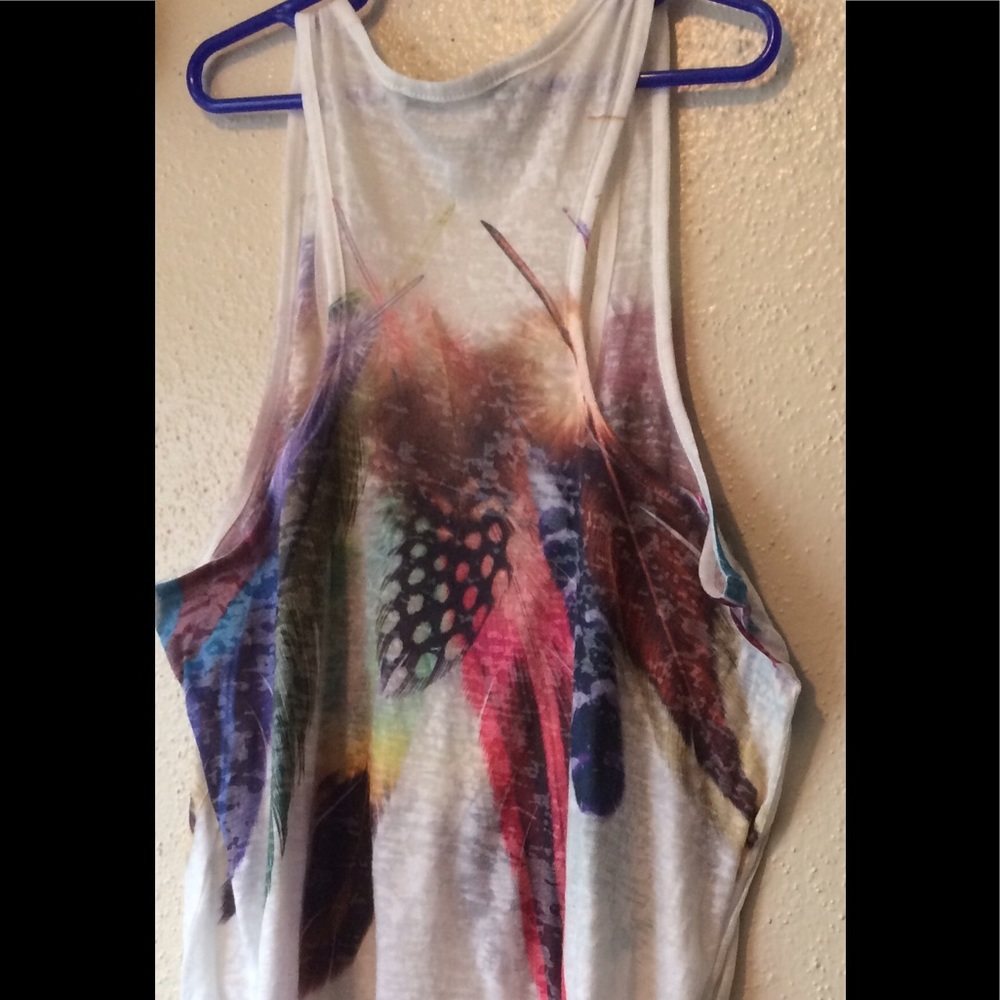 Forever 21 White Feather Tank - Picture 6 of 6