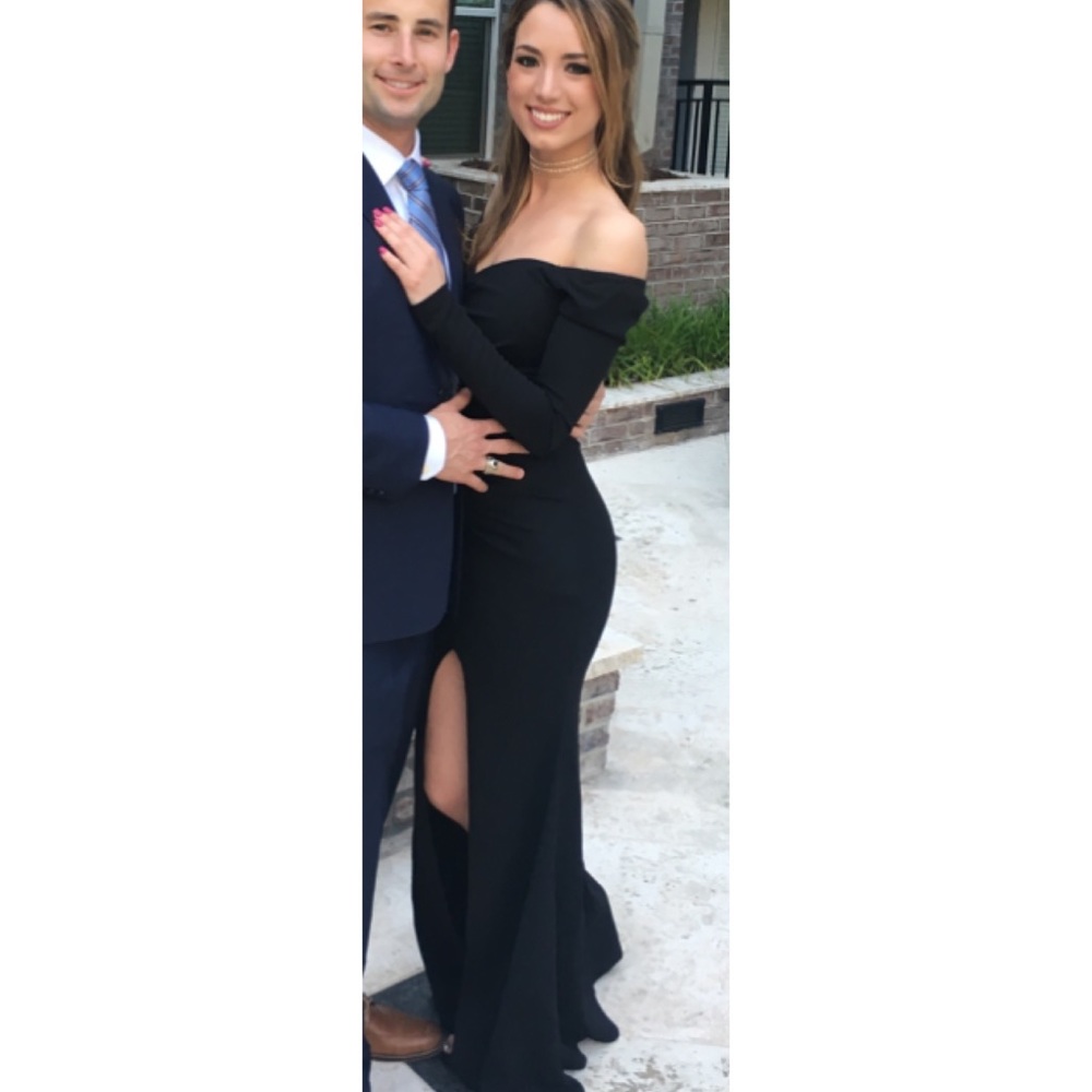 Sexy off the shoulder black dress!