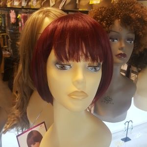 Heat Safe Cute Burgundy Bob