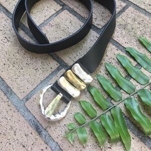Black silver/gold belt